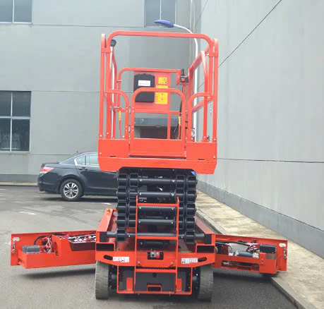 Xe nâng người cắt kéo 12m, chiều cao làm việc 14, model JS1214E Jialift